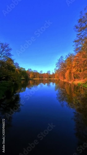 autumn landscape with lake