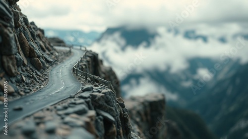 Road on the edge of the abyss