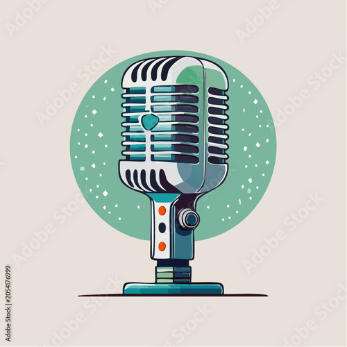 Retro Microphone Illustration
