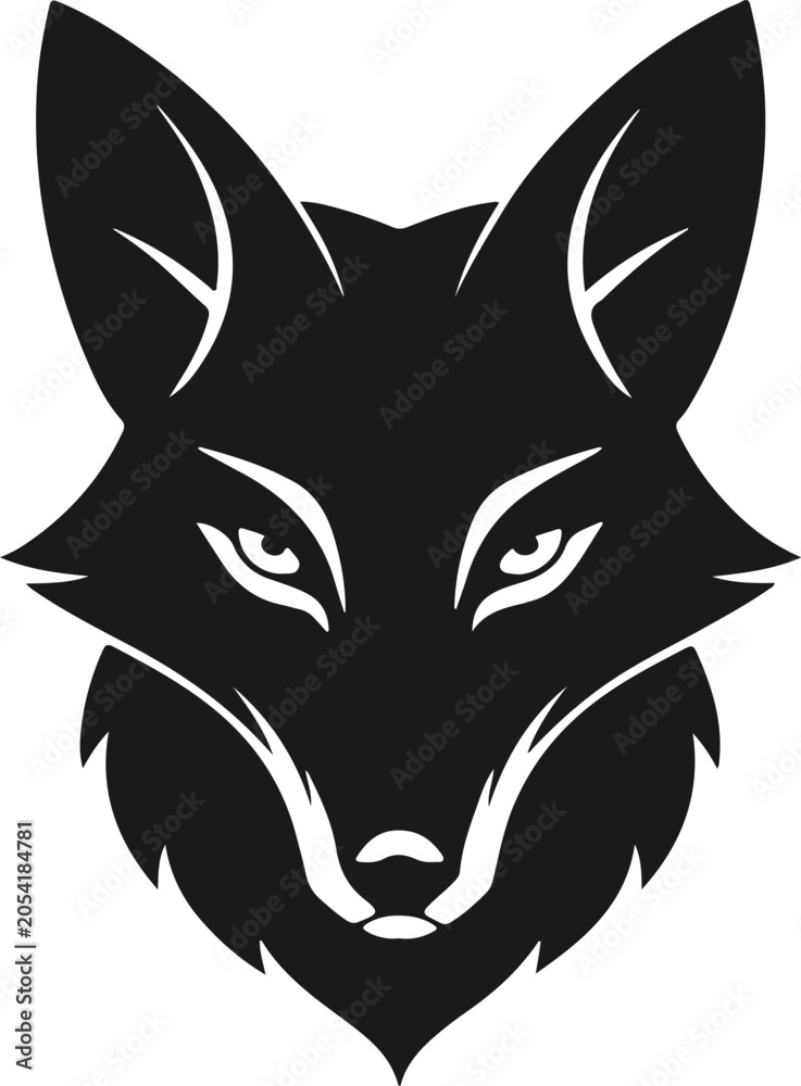 Fototapeta premium Stylized Wolf Head Wildlife Mascot Emblem Design
