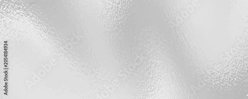 Gray or silver foil frosted glass effect texture background. Abstract gradient bright light reflection and shiny rough texture surface