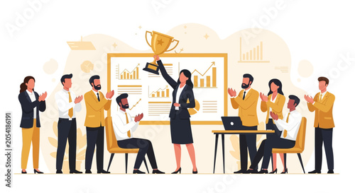 Celebrating Business Success with Team Achievement Award