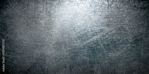 Obraz na plátně A detailed texture of a scratched metal surface, showing its rough, industrial, and aged character with a subtle metallic sheen