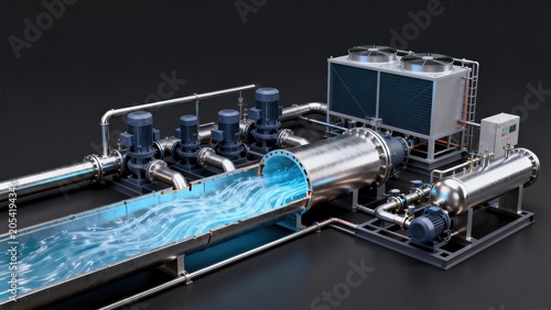 Industrial fluid processing system