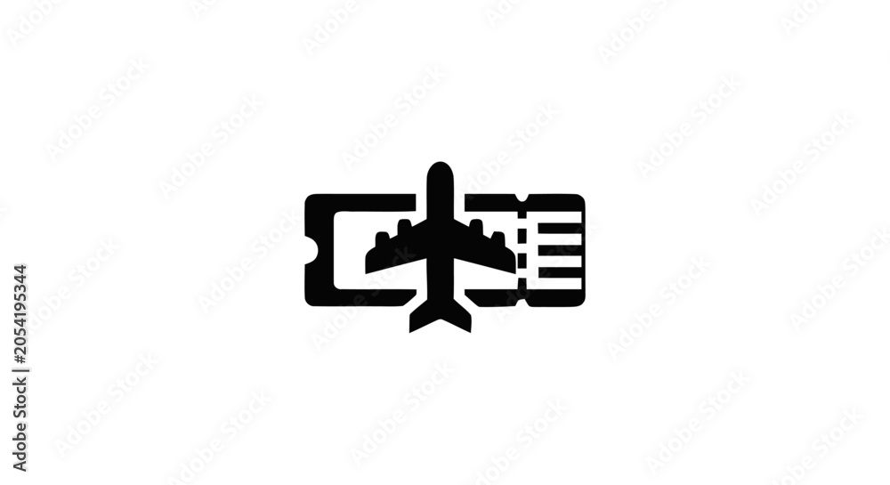 Fototapeta premium Airplane taking off from runway strip.