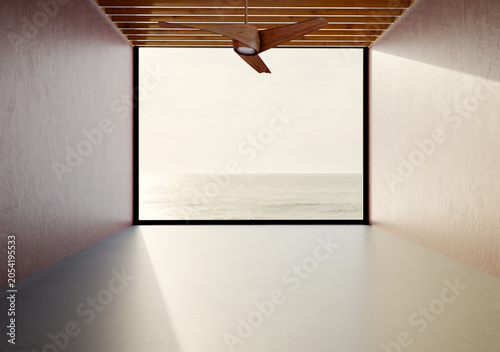 3D render, illustration Large Luxury modern living room interior,  brutalist architecture realistic lighting,  Graphic Overlay wide angle, contemporary furniture, clean lines, minimalist decor, elegan