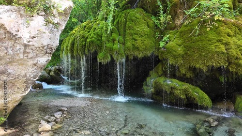 The beautiful Capelli di Venere waterfalls, located near the Cilento town of Casaletto Spartano, Campania, Italy.