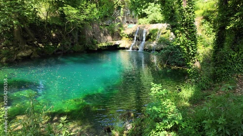 The beautiful Capelli di Venere waterfalls, located near the Cilento town of Casaletto Spartano, Campania, Italy.