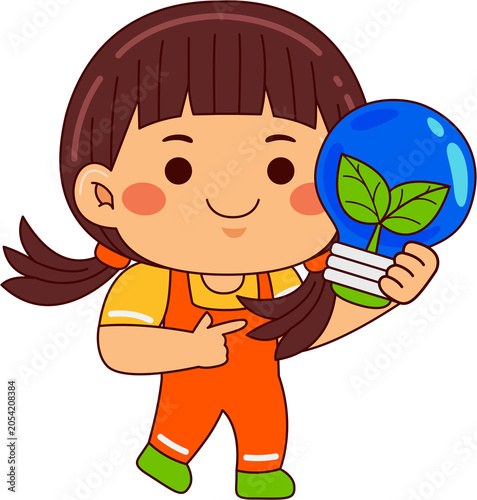 kids world environment day illustration