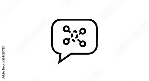 Network connection in a speech bubble.