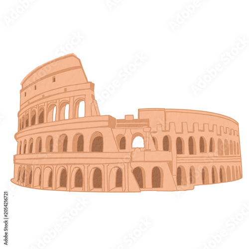 Famous rome colosseum, a historical landmark in italy. Suitable for travel brochures, history textbooks, and tourism websites.