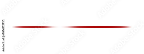Minimalist thin red horizontal line shape 