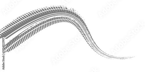 Schilderij op canvas Tire track