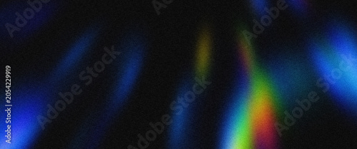 Foto Abstract prism light effect with vibrant rainbow colors emanating from darkness on a noisy background