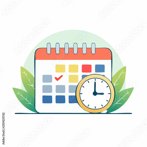 Calendar and Clock Icon