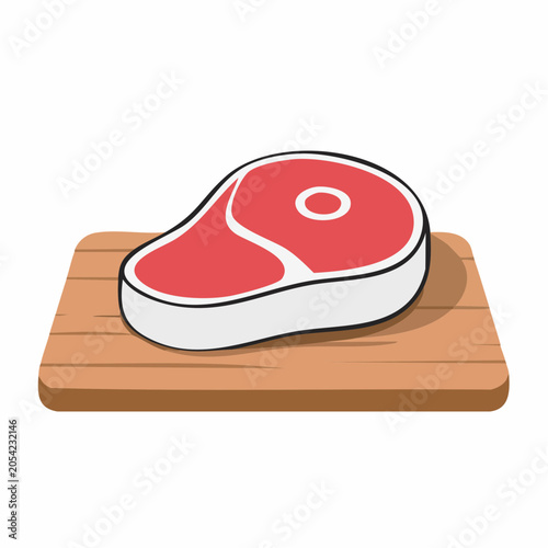 Raw Steak on Cutting Board Icon