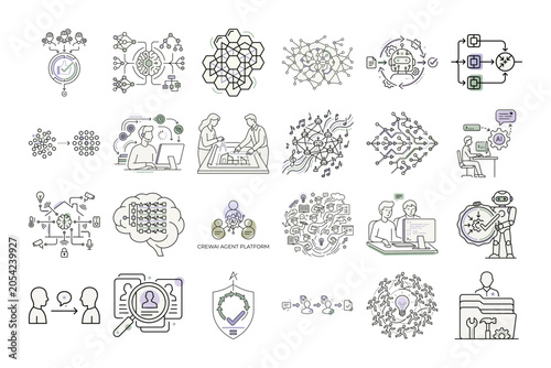 AI Agent 1: Line Art Illustrations or Minimalist Line Vector Graphics