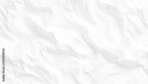 Bild auf Leinwand White crumpled paper texture with wrinkles and creases on surface abstract backg