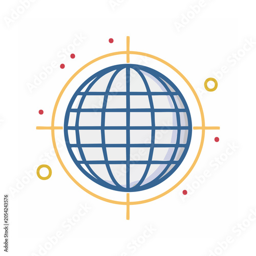 Globe Icon in Flat Design