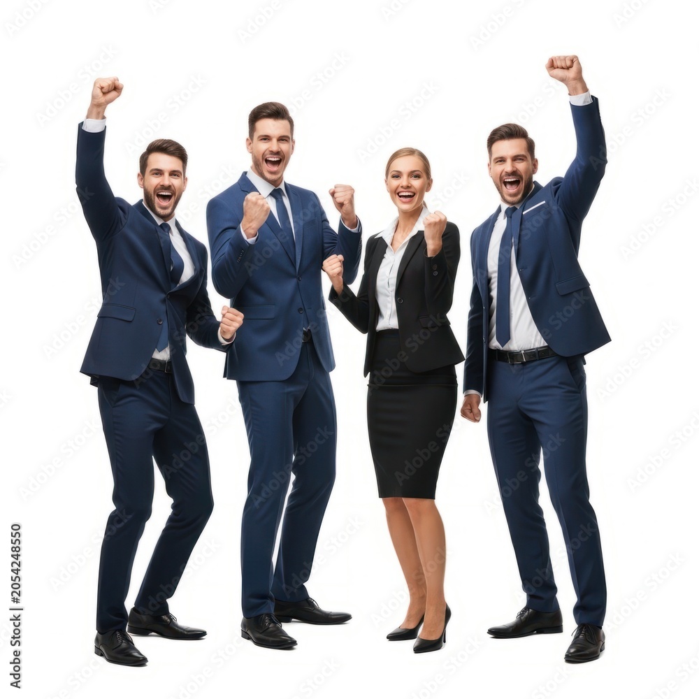 Obraz premium Business team celebrating success together