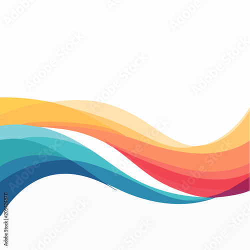 Abstract Wavy Lines Background with Gradient Colors