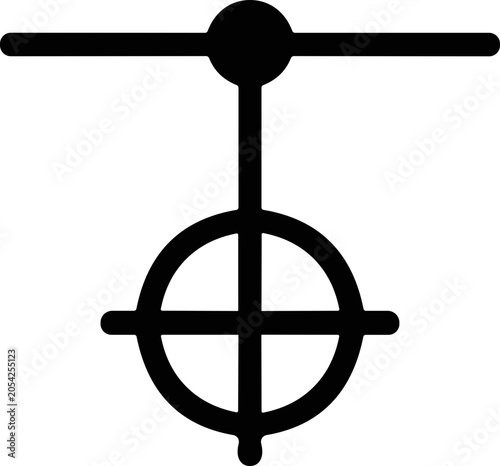 Abstract symbol, minimalist design, black on white, geometric shape, modern logo element