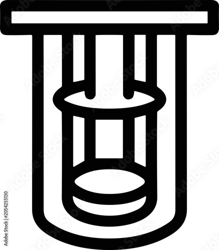 Medical Research Icon: Test Tube in Beaker