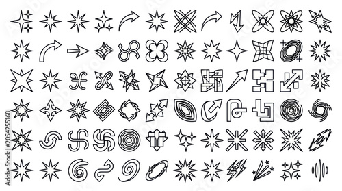 Tableau sur toile Collection of various abstract symbols.