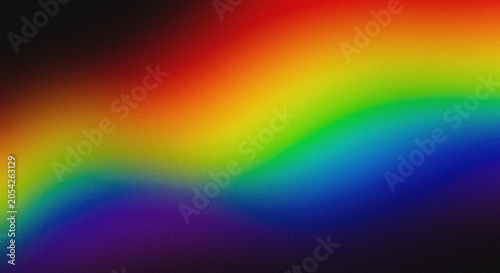Photos Vibrant Rainbow Gradient Wave on Black Background