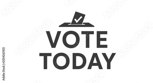 Photos Bold black and white voting ballot box with checkmark symbol and clear text 'vot