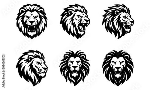 Head of Lion, angry lion vector, logo lion