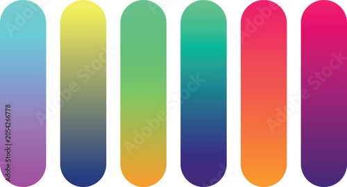 Trendy neon gradient swatches for UI UX design