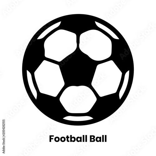 Classic black and white football ball icon