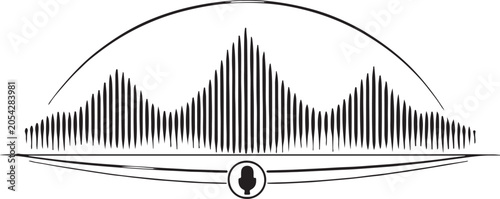 Voice Assistant Sound Wave Interface
