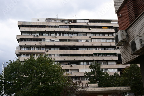 Fotografie Yugoslav Brutalist Architecture and Concrete Playground in New Belgrade