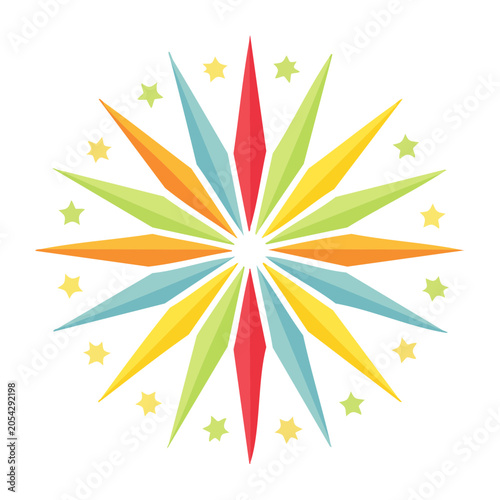 Retro Starburst Design Vector Illustration