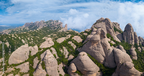 Canvastavla Panoramic view of eroded conglomerate rock spires and rounded bulbous formations