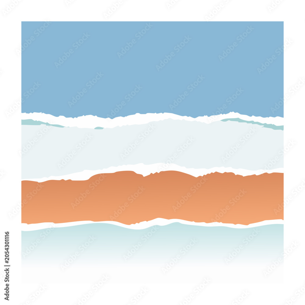 Fototapeta premium Abstract torn paper effect vector design