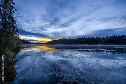 sunrise over the river