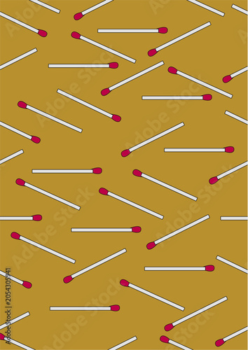 matches on a red background