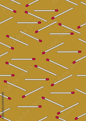 matches on a red background
