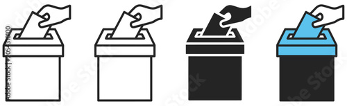 Foto Voting Ballot Box Editable Stroke Election Icon Representing Ballot Submission V