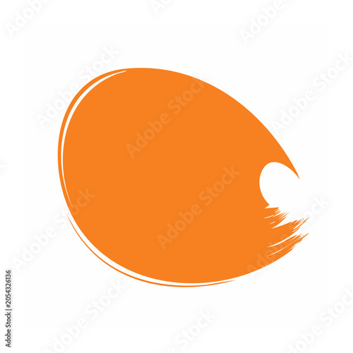 Flat orange fruit icon isolated