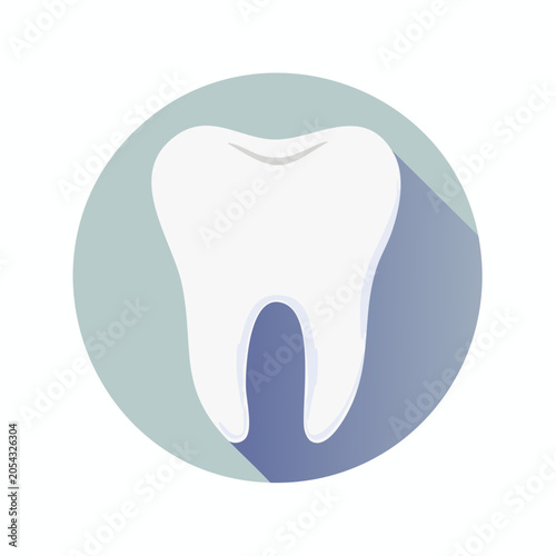 Stylized Icon of a Healthy White Tooth