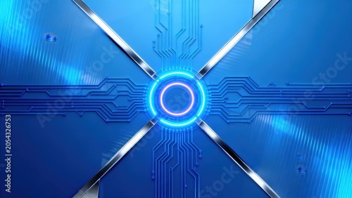 Abstract blue circuit board design