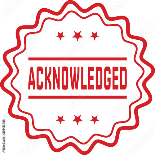 Foto Rubber stamp design with acknowledged text seal