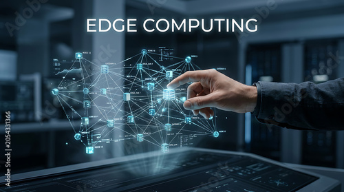 Edge Computing Technology with Hand and Holographic Server Network Mesh