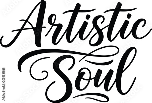 Canvas Print Artistic soul typography vector illustration creative calligraphy design
