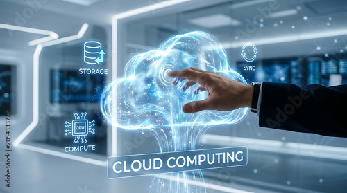 Cloud Computing Technology with Hand and Volumetric Data Cloud Hologram