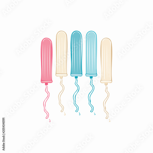 Colorful Tampons with Strings